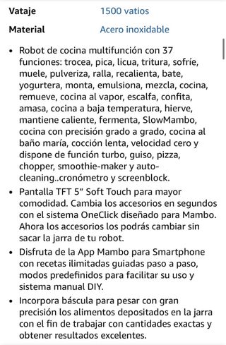 Robot Cocina Cecotec Mambo Touch Jarra Habana