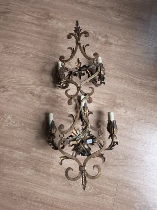 2applique anni '50 vintage dorate
