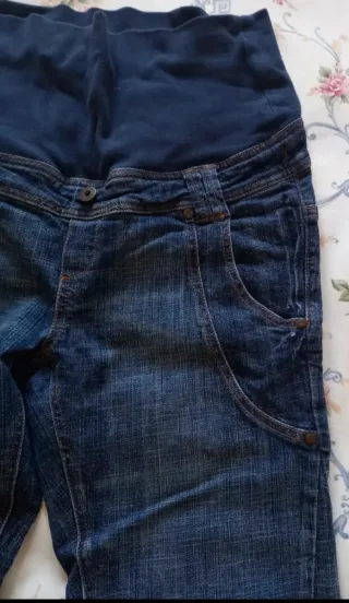 Pantalón vaquero premamá azul