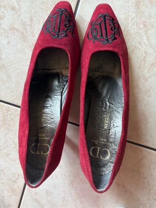 Décolleté Christian Dior rosse vintage