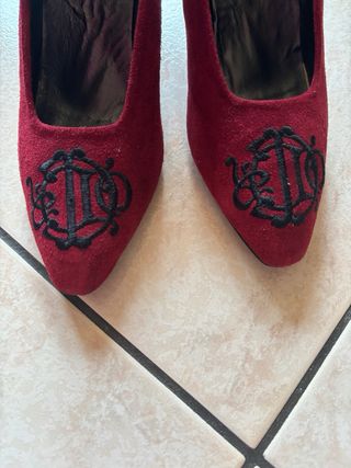 Décolleté Christian Dior rosse vintage