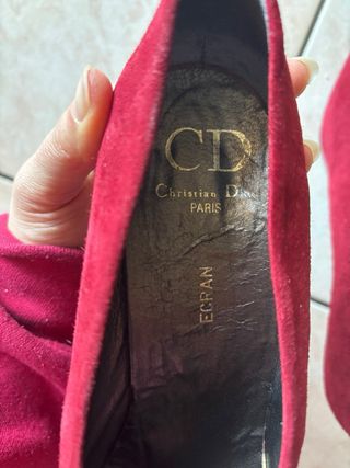 Décolleté Christian Dior rosse vintage
