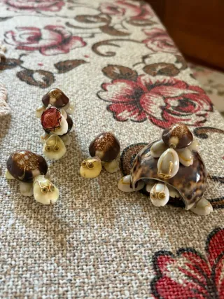 5 Tartarughine Fatte a Mano con Conchiglie