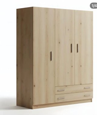 Armarios blancos y beige de madera