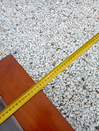 Mesa baja madera y cristal