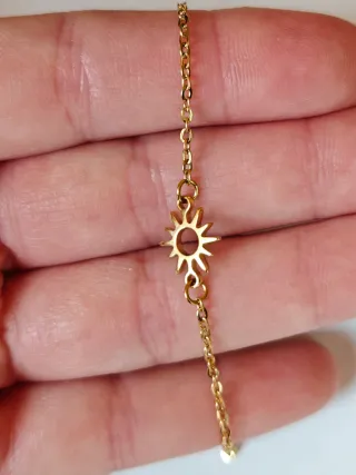 Pulsera de acero minimalista sol