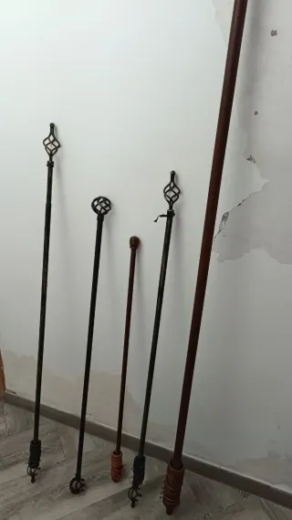 Barras de cortina metal y madera
