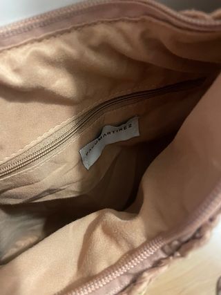 Bolso de rafia rosa
