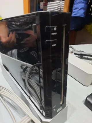 Consola Nintendo Wii Negra Completa