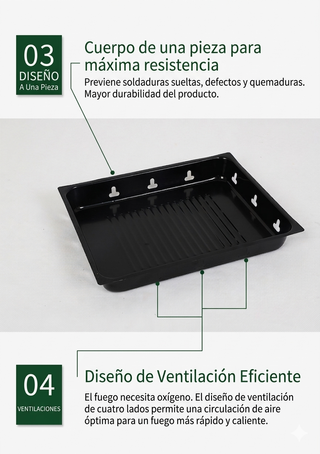Parrilla Barbacoa Portátil Plegable Negra