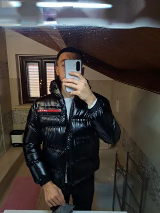 Giubbotto Prada Nero Lucido