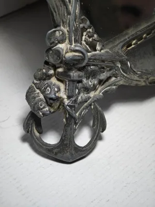 Specchio Liberty da Appoggio Tema Marino primi'900