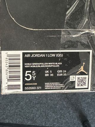 Nike Jordan 1 Low 38 Nero Verde
