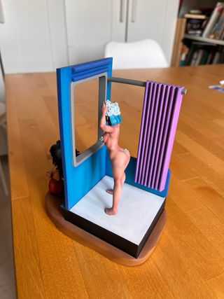 Figura Bulma Ducha Yamcha Gato