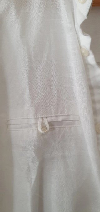Camisa Lino Blanca Talla 14 Años.