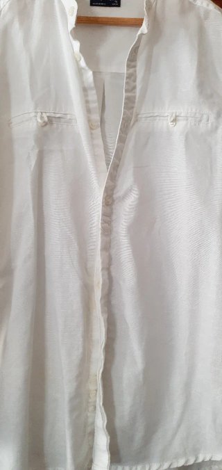 Camisa Lino Blanca Talla 14 Años.