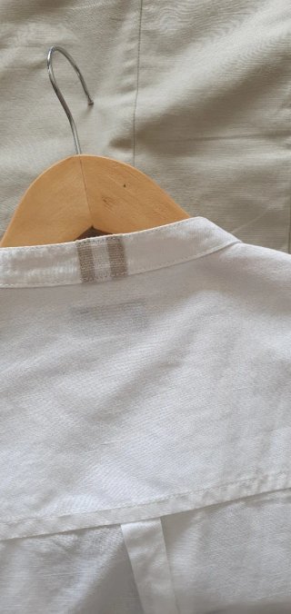 Camisa Lino Blanca Talla 14 Años.