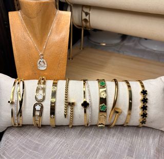 Pulsera Acero Inoxidable Oro y Plata