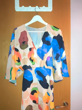 Vestido largo estampado evento boda