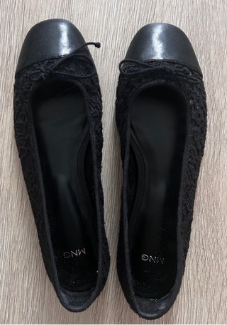 Bailarinas Mango encaje lazo talla 38
