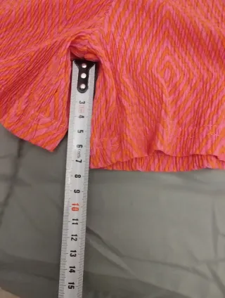 Mono corto Mango naranja y fucsia T.38