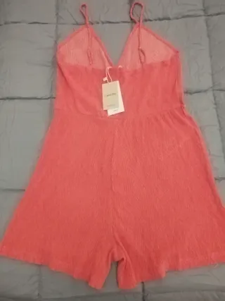 Mono corto Mango naranja y fucsia T.38