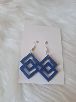 Orecchini geometrici blu