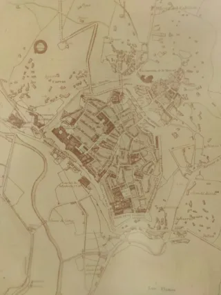 Antiguo Plano de Teruel Enmarcado