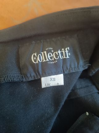 Falda negra tubo Collectif talla XS (8 UK)