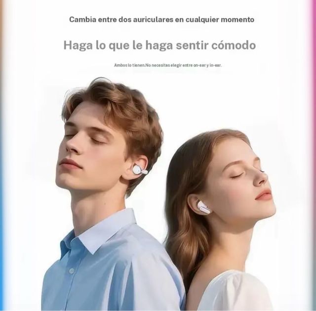 Auriculares 2 en 1 Beige y Dorado