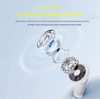 Auriculares 2 en 1 Beige y Dorado