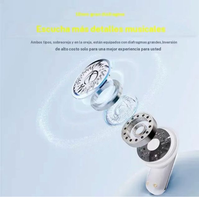 Auriculares 2 en 1 Beige y Dorado