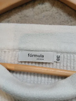 Jersey blanco de punto fino