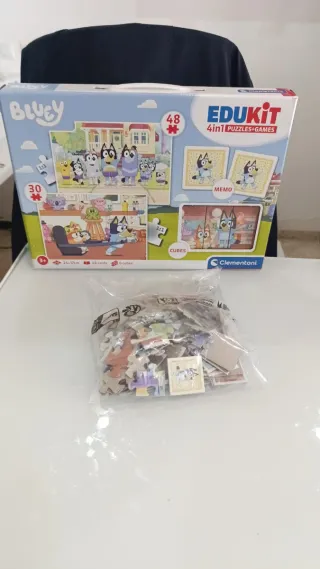 Clementoni Edukit Bluey 4 en 1 Puzzles y Juegos