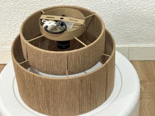 Lámpara de techo moderna con doble pantalla de cue