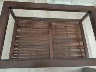 Mesa baja de madera y bambú Medidas 110x70 Alto 40