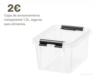Caja Almacenamiento Transparente 1.5L