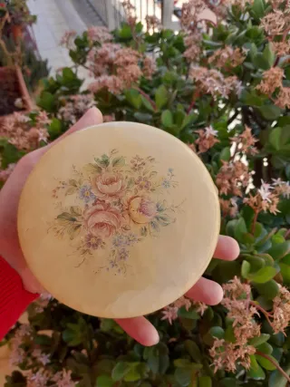Portagioie vintage pietra dura dipinto a mano