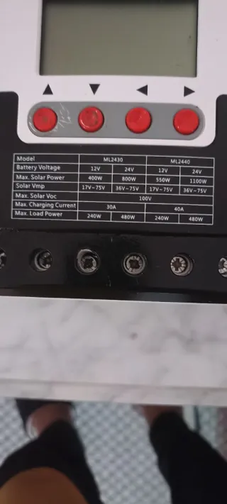 Controlador Carga Solar MPPT + dos placas solares