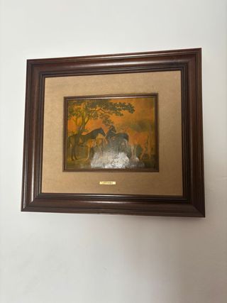 Cuadro de caballos enmarcado