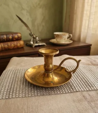 Puro ottone dorato peso 219 Base 11 centimetri lar