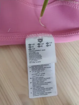 Neopreno infantil rosa con cremallera