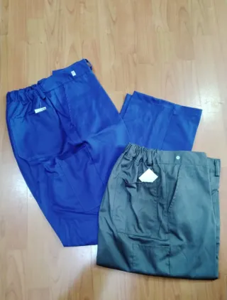 Pantalones de trabajo azul y gris