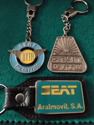 Lote 3 Llaveros SEAT Antiguos Colección RETRO