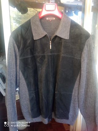 Chaqueta SERRA gris y negra