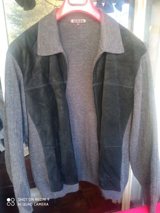 Chaqueta SERRA gris y negra