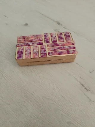 Bolso de fiesta dorado y rosa