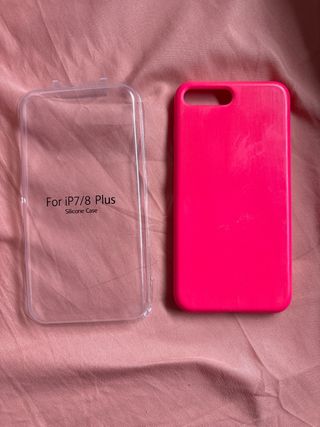Funda iPhone 7/8 Plus Rosa Silicona