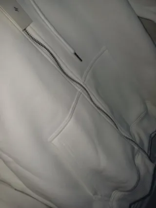 Sudadera AMI Paris Blanca con Cremallera