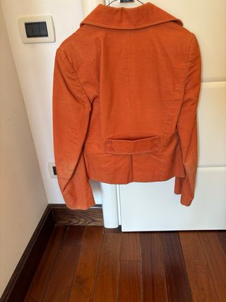 Giacca Mango Arancione Velluto Taglia M